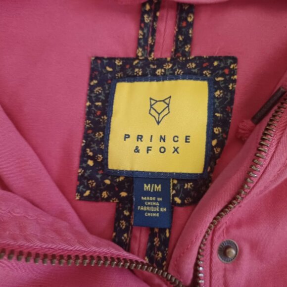 Prince & Fox Women’s M Coral Pink Utility Anorak Jacket Hooded Cotton Zip - Picture 2 of 9